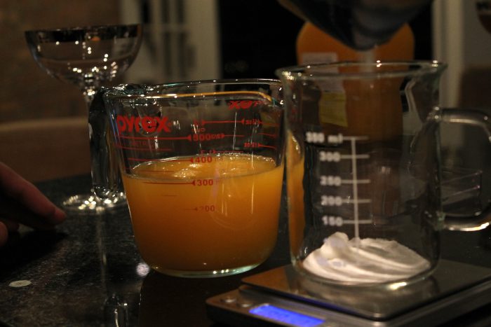 orange juice beaker citric acid mixology cocktail (c) Ben Marcus