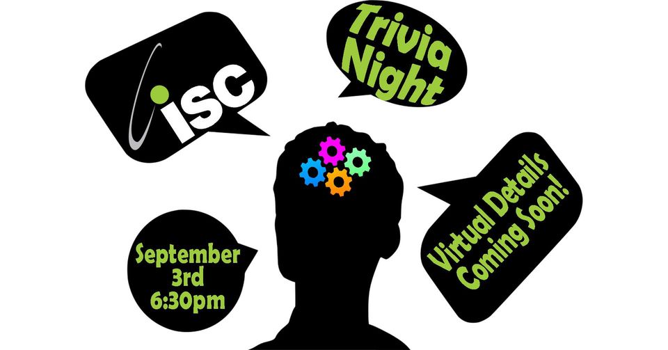 head with thought bubbles including ISC and trivia night