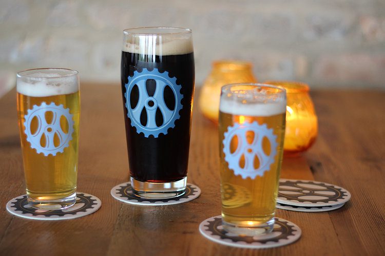 3 glasses of Metropolitan Brewing's beers on a table in clear glasses