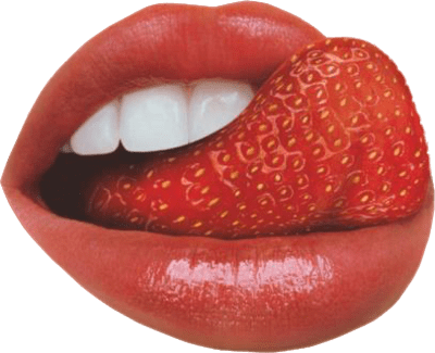 Tongue as strawberry