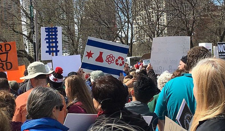 March for Science 2017 Chicago flag